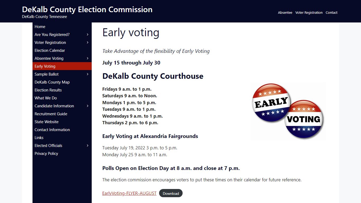 Early voting - DeKalb County Elections