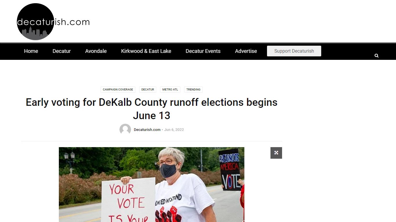 Early voting for DeKalb County runoff elections begins June 13 - Decaturish